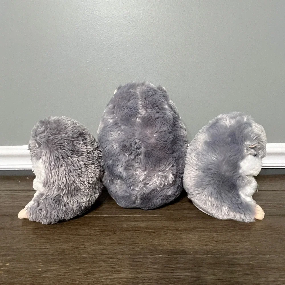 Nanco Belly Buddies Hamster Plush Toy Gray White Stuffed Animal Bundle - Picture 2 of 5